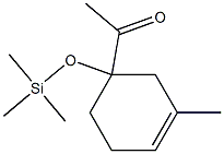 1-(1-(Trimethylsilyloxy)-3-methyl-3-cyclohexenyl)ethanone Struktur