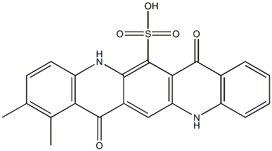 5,7,12,14-Tetrahydro-1,2-dimethyl-7,14-dioxoquino[2,3-b]acridine-6-sulfonic acid Struktur