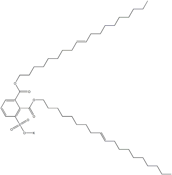 3-(Potassiosulfo)phthalic acid di(9-nonadecenyl) ester Struktur