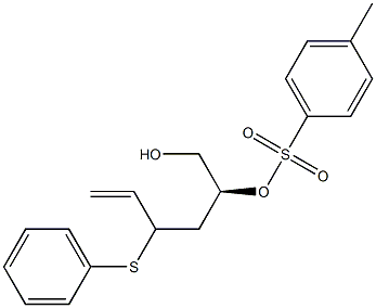 4-Methylbenzenesulfonic acid [(2S)-1-hydroxy-4-(phenylthio)-5-hexen-2-yl] ester Struktur