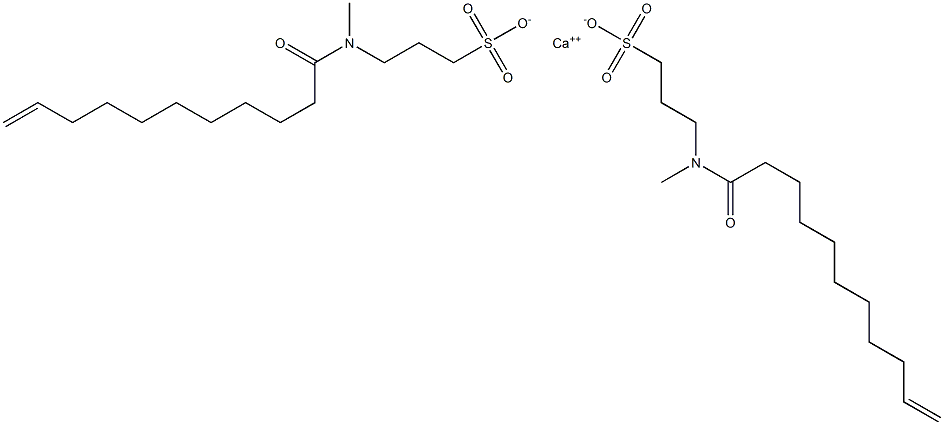 Bis[3-[N-(10-undecenoyl)-N-methylamino]-1-propanesulfonic acid]calcium salt Struktur