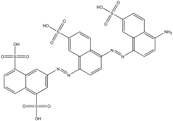 3-[[4-[(4-Amino-7-sulfo-1-naphthalenyl)azo]-7-sulfo-1-naphthalenyl]azo]-1,5-naphthalenedisulfonic acid Struktur