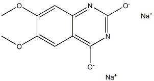 Disodium 6,7-dimethoxyquinazoline-2,4-diolate Struktur