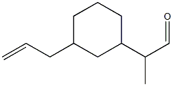 2-[3-(2-Propenyl)cyclohexyl]propanal Struktur