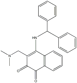 4-[(Diphenylmethyl)amino]-3-[(dimethylamino)methyl]naphthalene-1,2-dione Struktur