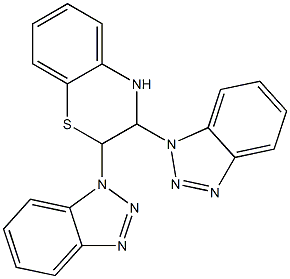 2,3-Bis(1H-benzotriazol-1-yl)-2,3-dihydro-4H-1,4-benzothiazine Struktur