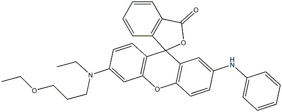 2'-Anilino-6'-[N-(3-ethoxypropyl)-N-ethylamino]spiro[phthalide-3,9'-[9H]xanthene] Struktur