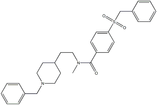 N-[2-(1-Benzyl-4-piperidinyl)ethyl]-4-benzylsulfonyl-N-methylbenzamide Struktur