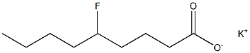 5-Fluoropelargonic acid potassium salt Struktur