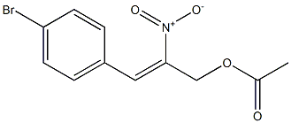 Acetic acid 2-nitro-3-[4-bromophenyl]-2-propenyl ester Struktur