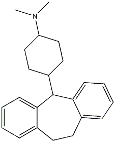 N,N-Dimethyl-4-(10,11-dihydro-5H-dibenzo[a,d]cyclohepten-5-yl)cyclohexan-1-amine Struktur