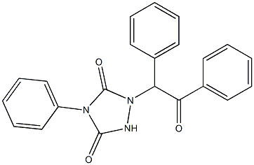 4-Phenyl-1-(1,2-diphenyl-2-oxoethyl)-1,2,4-triazolidine-3,5-dione Struktur