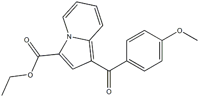 1-(4-Methoxybenzoyl)indolizine-3-carboxylic acid ethyl ester Struktur