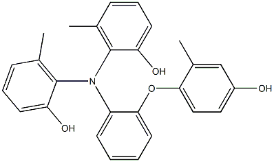 N,N-Bis(2-hydroxy-6-methylphenyl)-2-(4-hydroxy-2-methylphenoxy)benzenamine Struktur