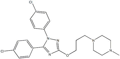 1,5-Bis(4-chlorophenyl)-3-[3-(4-methylpiperazino)propoxy]-1H-1,2,4-triazole Struktur