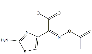 (2-Amino-4-thiazolyl)[(Z)-(isopropenyloxy)imino]acetic acid methyl ester Struktur