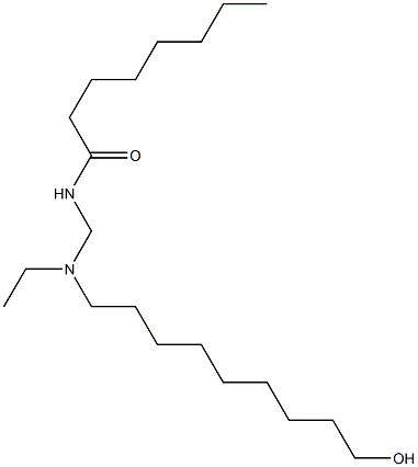 N-[[N-Ethyl-N-(9-hydroxynonyl)amino]methyl]octanamide Struktur