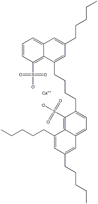 Bis(6,8-dipentyl-1-naphthalenesulfonic acid)calcium salt Struktur