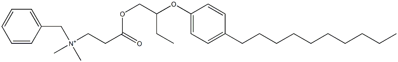 N,N-Dimethyl-N-benzyl-N-[2-[[2-(4-decylphenyloxy)butyl]oxycarbonyl]ethyl]aminium Struktur