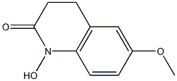 6-Methoxy-1-hydroxy-3,4-dihydroquinolin-2(1H)-one Struktur