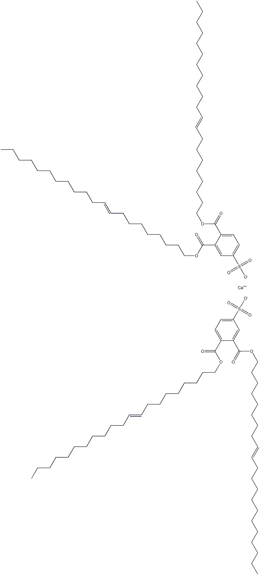 Bis[3,4-di(9-henicosenyloxycarbonyl)benzenesulfonic acid]calcium salt Struktur