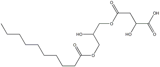 D-Malic acid hydrogen 4-(2-hydroxy-3-decanoyloxypropyl) ester Struktur