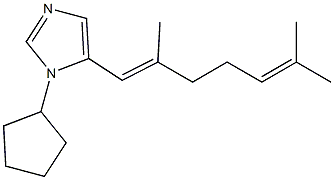 1-Cyclopentyl-5-[(E)-2,6-dimethyl-1,5-heptadienyl]-1H-imidazole Struktur