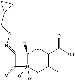 7-[(Z)-(Cyclopropylmethoxy)imino]-3-methyl-4-carboxycepham-3-ene 1,1-dioxide Struktur