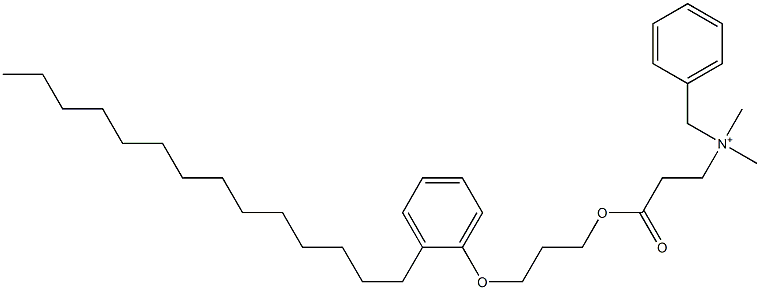 N,N-Dimethyl-N-benzyl-N-[2-[[3-(2-tetradecylphenyloxy)propyl]oxycarbonyl]ethyl]aminium Struktur