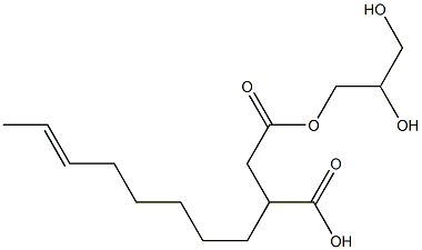 3-(6-Octenyl)succinic acid hydrogen 1-(2,3-dihydroxypropyl) ester Struktur