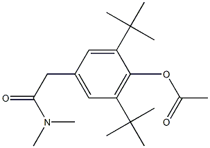 3,5-Bis(1,1-dimethylethyl)-4-acetyloxy-N,N-dimethylbenzeneacetamide Struktur