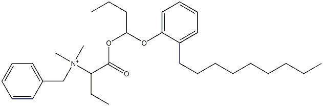 N,N-Dimethyl-N-benzyl-N-[1-[[1-(2-nonylphenyloxy)butyl]oxycarbonyl]propyl]aminium Struktur