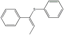 (E)-1-Phenyl-1-phenylthio-1-propene Struktur