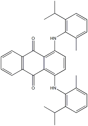 1,4-Bis[2-methyl-6-(1-methylethyl)phenylamino]-9,10-anthracenedione Struktur