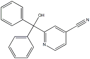 2-(Diphenylhydroxymethyl)-4-pyridinecarbonitrile Struktur