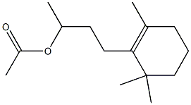 4-(2,6,6-Trimethyl-1-cyclohexenyl)-2-butanol acetate Struktur