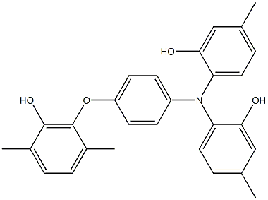 N,N-Bis(2-hydroxy-4-methylphenyl)-4-(6-hydroxy-2,5-dimethylphenoxy)benzenamine Struktur