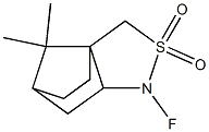 1-Fluoro-8,8-dimethylhexahydro-3H-3a,6-methano-2,1-benzisothiazole 2,2-dioxide Struktur