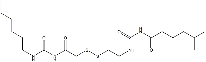 1-(5-Methylhexanoyl)-3-[2-[[(3-hexylureido)carbonylmethyl]dithio]ethyl]urea Struktur