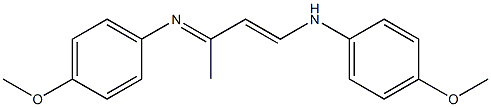 1-(4-Methoxyphenylamino)-3-(4-methoxyphenylimino)-1-butene Struktur