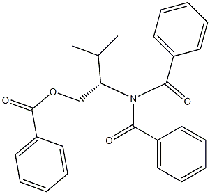 (+)-N-[(S)-1-Benzoyloxymethyl-2-methylpropyl]dibenzoylamine Struktur