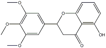 2-(3-Methoxy-4-methoxy-5-methoxyphenyl)-5-hydroxy-2,3-dihydro-4H-1-benzopyran-4-one Struktur