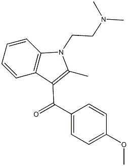 1-[2-Dimethylaminoethyl]-3-(4-methoxybenzoyl)-2-methyl-1H-indole Struktur