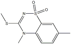 4,7-Dimethyl-3-methylthio-4H-1,2,4-benzothiadiazine 1,1-dioxide Struktur