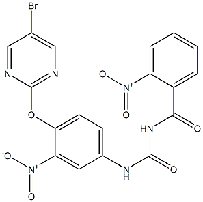 1-(2-Nitrobenzoyl)-3-[4-[(5-bromo-2-pyrimidinyl)oxy]-3-nitrophenyl]urea Struktur