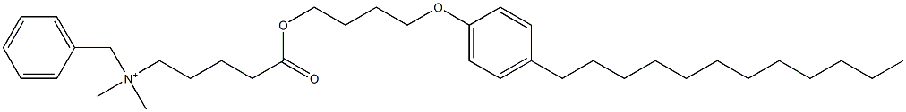 N,N-Dimethyl-N-benzyl-N-[4-[[4-(4-dodecylphenyloxy)butyl]oxycarbonyl]butyl]aminium Struktur