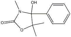 3-Methyl-5,5-dimethyl-4-hydroxy-4-phenyloxazolidin-2-one Struktur