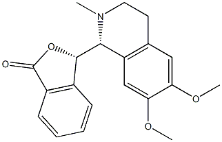 (3S)-3-[[(1R)-1,2,3,4-Tetrahydro-2-methyl 6,7-dimethoxyisoquinolin]-1-yl]isobenzofuran-1(3H)-one Struktur