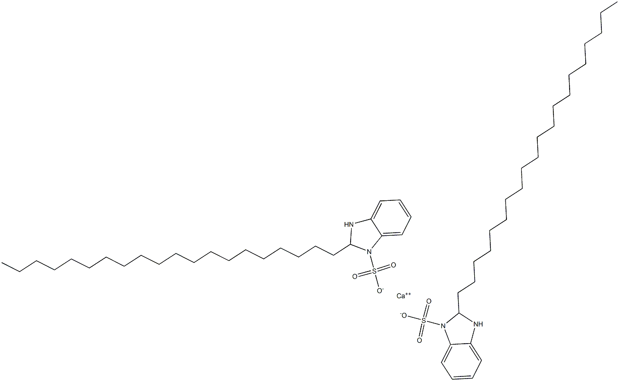 Bis(2,3-dihydro-2-icosyl-1H-benzimidazole-1-sulfonic acid)calcium salt Struktur