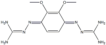 2,3-Dimethoxycyclohexa-2,5-diene-1,4-dione bis[(diaminomethylene)hydrazone] Struktur